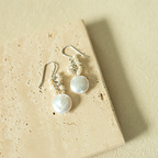 The Marea Drops — gemstone and pearl drop earrings, additional view 8