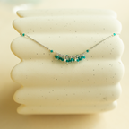 The Reign Necklace — clustered gemstone necklace on a fine chain, additional view 5