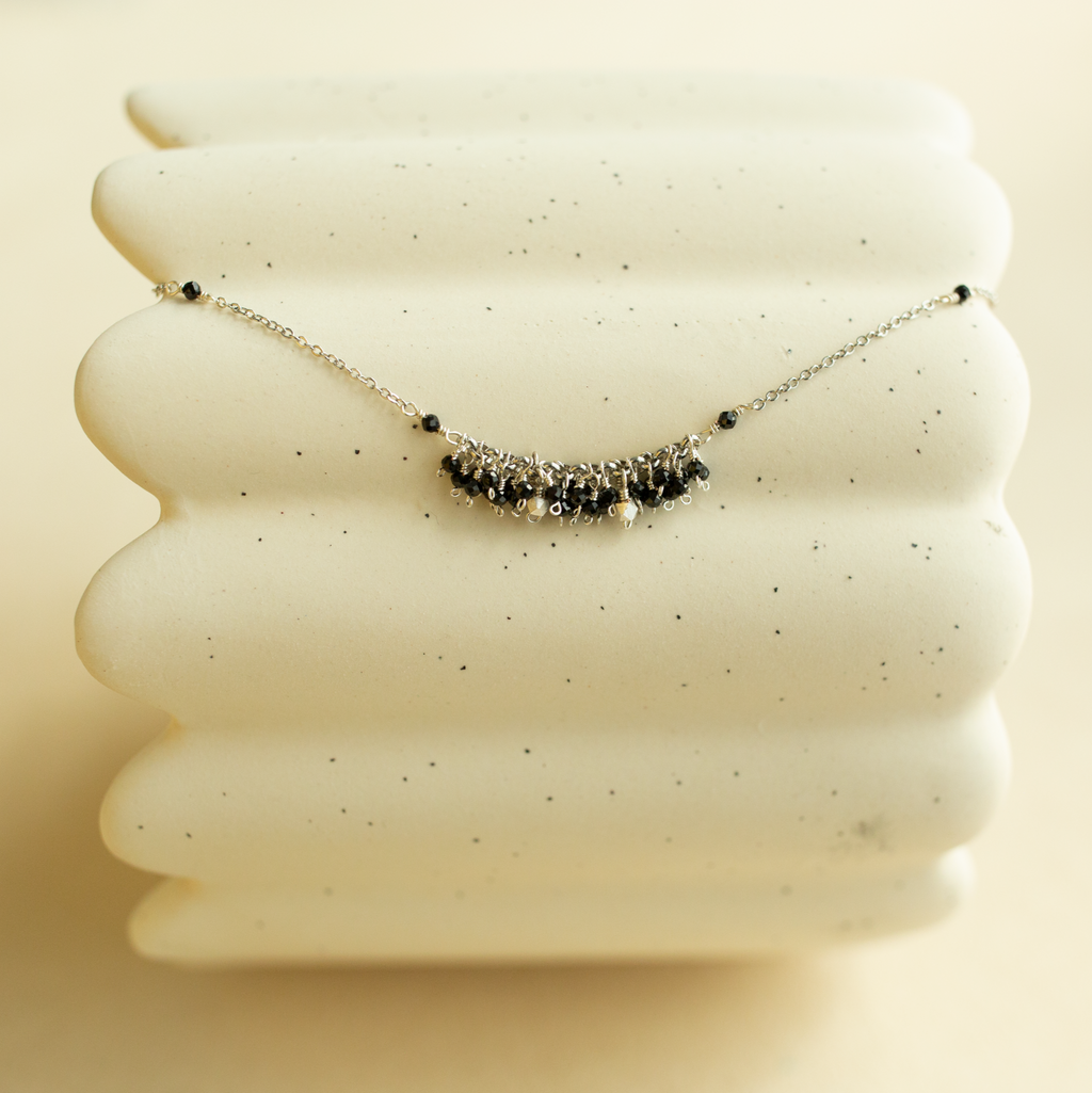 The Reign Necklace — clustered gemstone necklace on a fine chain, additional view 23
