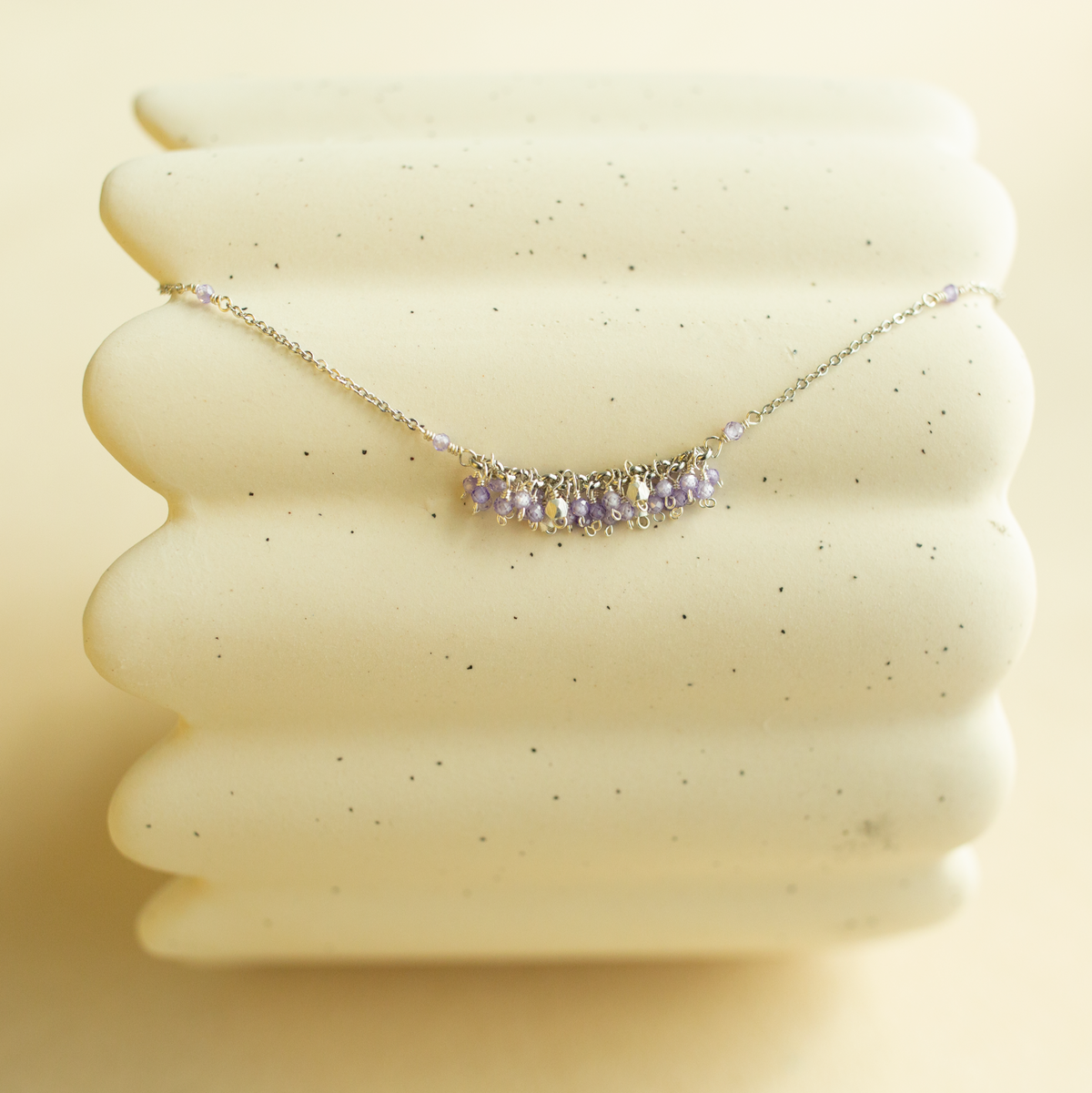 The Reign Necklace — clustered gemstone necklace on a fine chain, additional view 21
