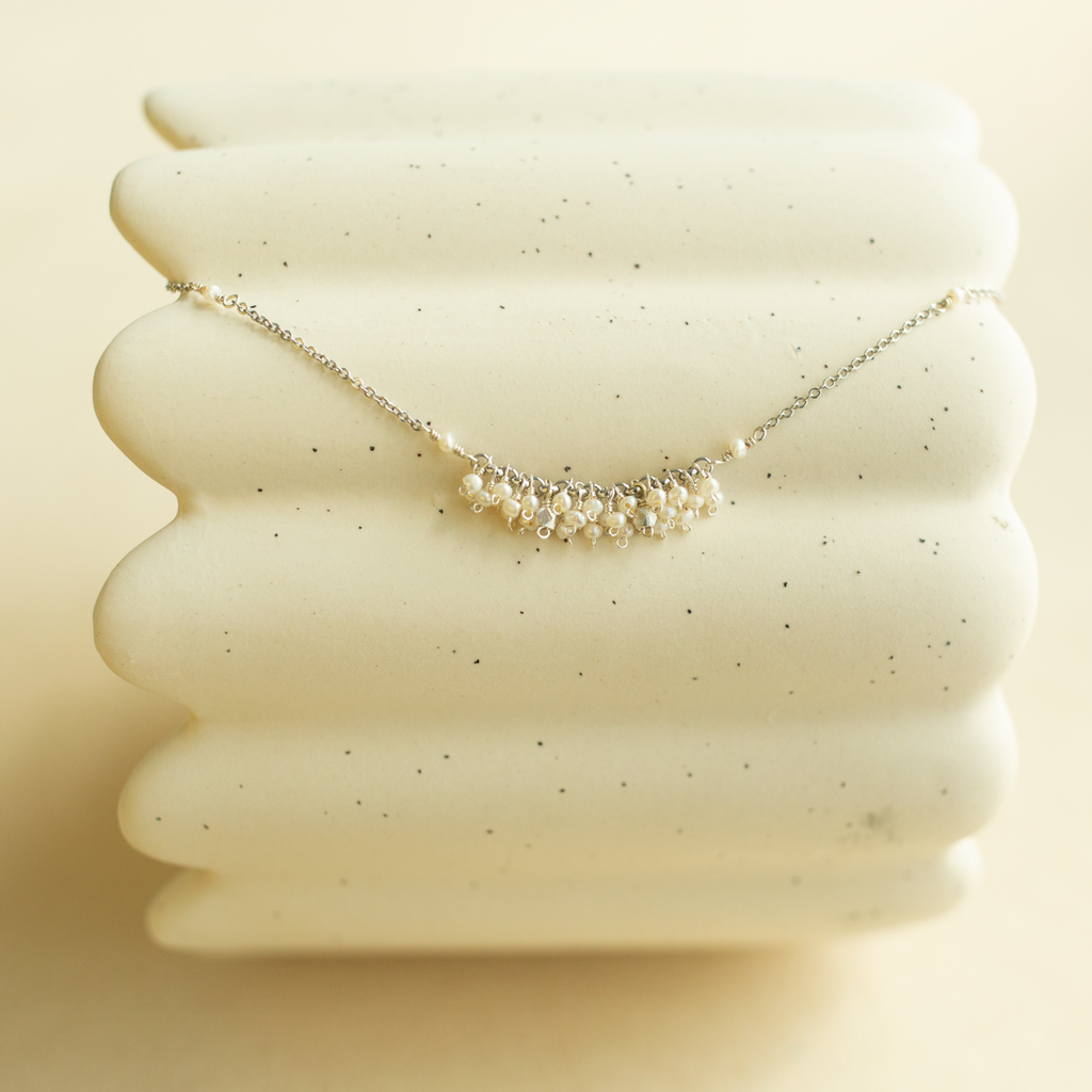 The Reign Necklace — clustered gemstone necklace on a fine chain, additional view 17