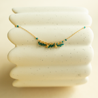 The Reign Necklace — clustered gemstone necklace on a fine chain, additional view 3