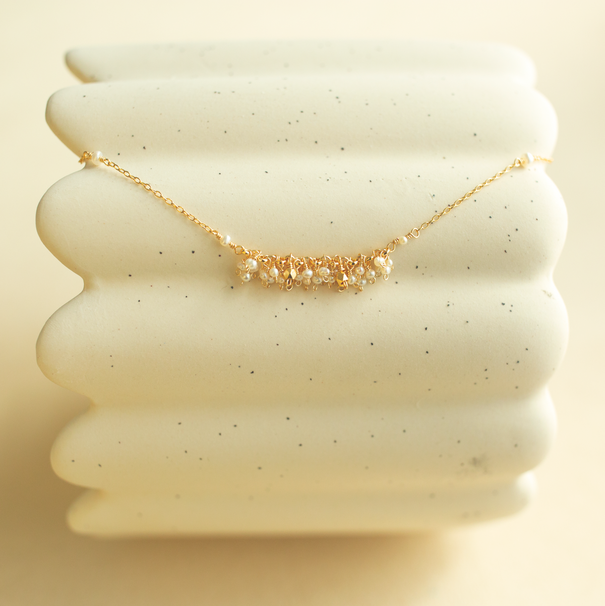 The Reign Necklace — clustered gemstone necklace on a fine chain, additional view 16