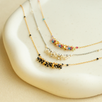 The Reign Necklace — clustered gemstone necklace on a fine chain, additional view 10