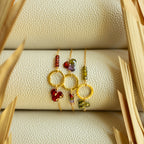 The Solara — adjustable gemstone bracelet with gold-plated silver details, additional view 5