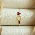 The Solara — adjustable gemstone bracelet with gold-plated silver details, additional view 2