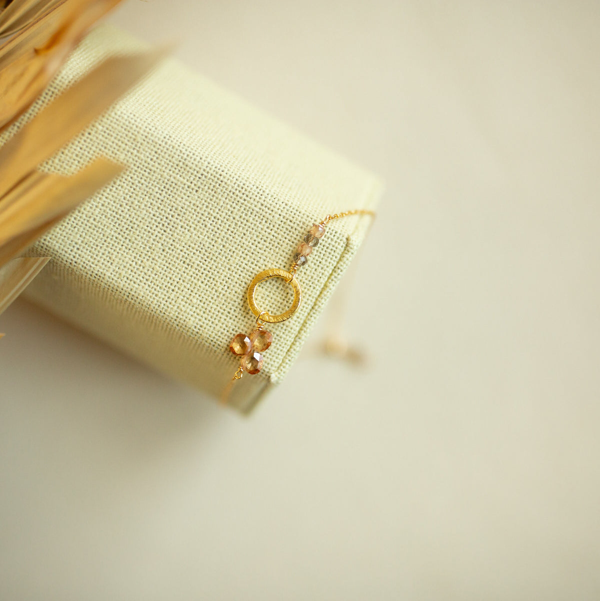 The Solara — adjustable gemstone bracelet with gold-plated silver details, additional view 10