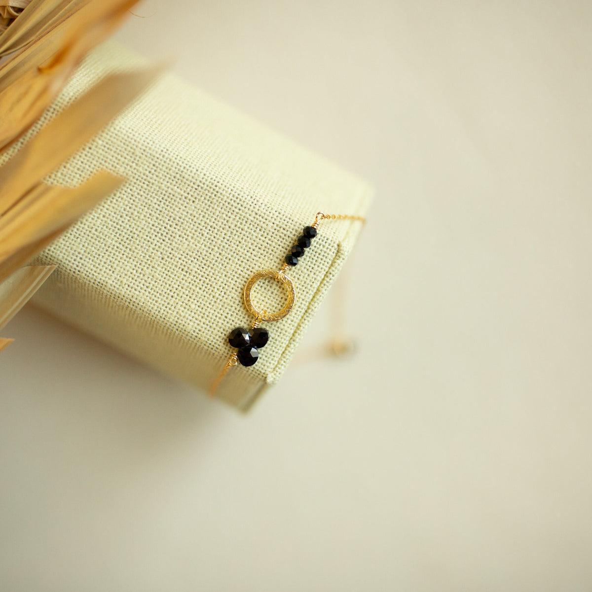 The Solara — adjustable gemstone bracelet with gold-plated silver details, additional view 11