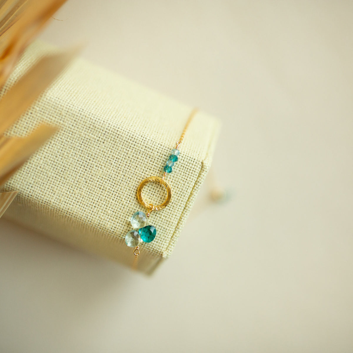 The Solara — adjustable gemstone bracelet with gold-plated silver details, additional view 15