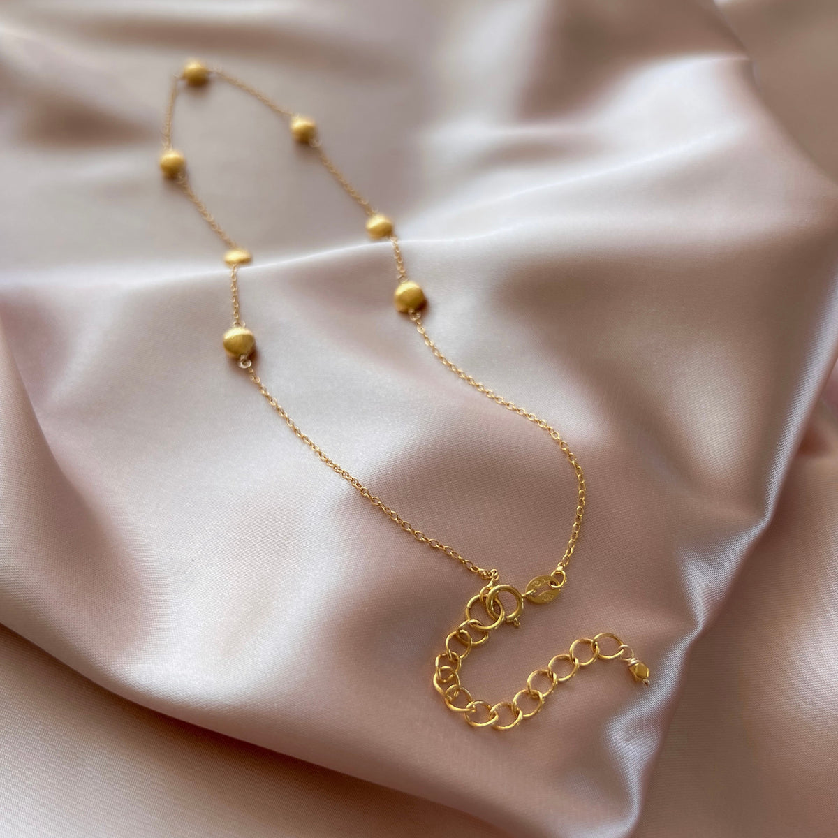 The Aurea — gold-plated silver station necklace, additional view 4