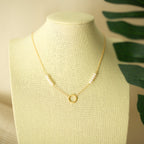 The Pearl — pearl necklace with gold-plated silver details, additional view 3