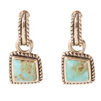 The Cove Drops — turquoise and bronze drop earrings, additional view 1